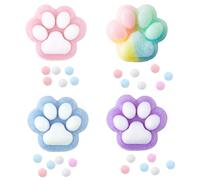 Sipiris 4 pezzi Cat Paw Squeeze Toy, zampe di gatto, giocattolo per spremere le zampe di gatto, giocattolo antistress per bambini e adulti