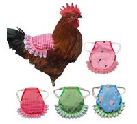 Sipiris 4 Pezzi Pollo Sella Wing Protector Grembiule di pollo con cinghie elastiche Sella di pollo Spring Wing Protector Per Pollame Gallina Pollo Gans Anatra (22x23cm)