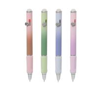SIPLIV 4 penne stilografiche a pressione, penna stilografica retrattile in metallo, pennino extra fine (0,38 mm), con convertitore di inchiostro, sfumatura a quattro colori