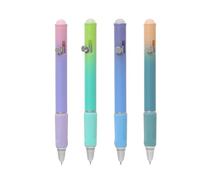 SIPLIV 4 penne stilografiche a pressione, retrattile, in metallo, pennino extra fine (0,38 mm), con convertitore di inchiostro, colore fluorescente