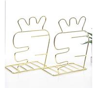 Sipliv reggilibri creativi in stile minimalista porta libri regolabili in metallo porta libri rack per libri fermalibri per scrivania - carota, oro