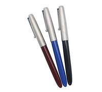 SIPLIV set di 3 jinhao 51a penna stilografica in acciaio inox set cancelleria scuola forniture per ufficio regalo di cancelleria, pennino ef, colore della diversità (blu, rosso, nero)