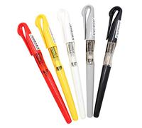 SIPLIV set di 5 Jinhao cigno forma Fontana penna di plastica stilografica set cancelleria scuola ufficio forniture cancelleria dono, la diversità di colore (rosso, giallo, bianco, grigio, nero)