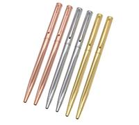 SIPLIV - Set di 6 penne a sfera in metallo con inchiostro nero, per matrimoni, feste, ufficio, scuola, stile D