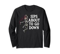 Sips About to Go Down Wine Drinking Retirement Sip Happens Maglia a Manica