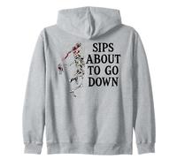 Sips About to Go Down Wine Retirement Party Life Sip Happens Felpa con Cappuccio
