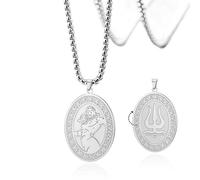 SIPURIS Amuleto della mitologia greca del Signore del Mare Poseidone Dodici Dei dell'Olimpo Accessori per gioielli da uomo, 1.5*1.06in, Acciaio inossidabile, Nessuna pietra preziosa