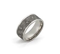 SIPURIS Anello da uomo con triscele celtico, simbolo triscele, nodo celtico a spirale, anello di triskelion irlandese, in acciaio inossidabile, anello da uomo per promessa di matrimonio, idea regalo,
