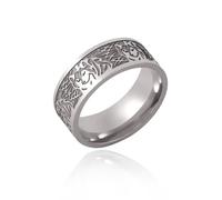 SIPURIS Anello vichingo norvegese da uomo Odino Fenrir testa di lupo anello in acciaio inox nodo celtico anello vichingo adorabile Wolfdog anello per uomo gioielli regalo, Acciaio inossidabile,