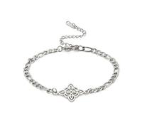 SIPURIS Bracciale con nodo della stregoneria, con nodo celtico, simbolo pagano, wiccan, nodo magico e stregoneria, in acciaio inossidabile, regolabile, per donne e uomini