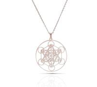 SIPURIS Collana a forma di cubo di Metatron per donne e uomini Arcangeli sacri re Salomone sigillo angelo collana per uomo in acciaio inossidabile geometria scavata ciondolo amuleto gioielli, Acciaio