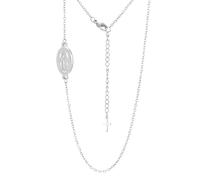 SIPURIS Collana con medaglia miracolosa della Vergine Maria per uomo e donna con ciondolo a forma di croce cattolica religiosa cattolica gioielli per battesimo, 0.44*0.94in, Acciaio inossidabile, Non