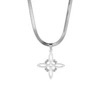 SIPURIS Collana con nodo streghe per donna uomo in acciaio inossidabile celtico nodo stregoneria ciondolo protezione geometrica amuleto magia wiccan gioielli pagani regali di compleanno