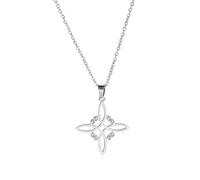 SIPURIS Collana con nodo streghe per donna uomo in acciaio inossidabile celtico nodo stregoneria ciondolo protezione geometrica amuleto magia wiccan gioielli pagani regali di compleanno