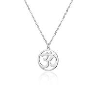 SIPURIS Collana da donna OM indiana Yoga Aum Om Ohm ciondolo collana in acciaio inossidabile indù meditazione fascino sanscrito simbolo spirituale amuleto gioielli per uomo