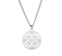 SIPURIS Infinity Dara - Collana con nodo celtico per donna e uomo, con ciondolo a forma di strege celtiche, in acciaio inossidabile, con talismano irlandese, regalo di compleanno