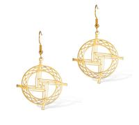 SIPURIS Orecchini a croce di Santa Brigida orecchini a forma di croce celtica irlandese, gioielli religiosi cristiani pagani, per donna e uomo, 1.38*1.46in, Acciaio inossidabile, Non pietra preziosa