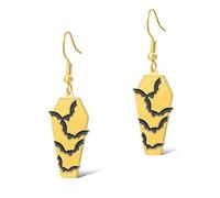 SIPURIS Orecchini a forma di pipistrello, in acciaio inox, accessori per Halloween, da donna, One Size, Acciaio inossidabile, Nessuna pietra preziosa