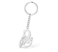 SIPURIS Portachiavi da uomo con ciondolo a forma di costellazione dello scorpione, gioiello per donne, Argento, 1.46*0.83in