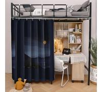 SIQITECHUK Tende con fondo per letto a castello, tenda a soppalco a prova di luce, zanzariera, oscurante, antipolvere, telaio per camera da letto, tendaggi, dormitorio studentesco, protezione della