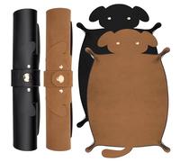 SIQUK 2 Pezzi Tavola Dadi Cane Tappetino per Dadi Pieghevole Vassoio Dice Mat Tray per DND RPG (Cammello, Nero)