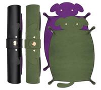 SIQUK 2 Pezzi Tavola Dadi Cane Tappetino per Dadi Pieghevole Vassoio Dice Mat Tray per DND RPG (Verde Scuro, Viola)