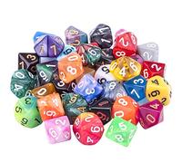 SIQUK 35 Pezzi Dadi Poliedrici 10 Facce Dadi da Gioco Colorati Dadi per DND Rpg Gioco e Matematica con Borse di Velluto