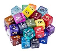 SIQUK 35 Pezzi Dadi Poliedrici 6 Facce Dadi da Gioco Colorati Dadi per DND Rpg Gioco e Matematica con Borse di Velluto