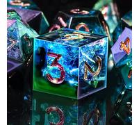 SIQUK 7 Pezzi Set Dadi D&D Dadi da Gioco Poliedrici 7-Die DND Dice D4 D6 D8 D10 D12 D20 D% per DND RPG MTG Dungeon and Dragons
