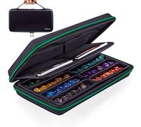 SIQUK Astuccio per dadi compatibile con set di dadi DND, gioco da tavolo e cubi, vassoio per dadi e contenitori da tavolo RPG, organizzatore DND, verde, moderno