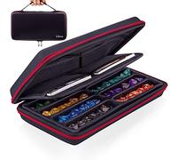 SIQUK Astuccio per dadi compatibile con set di dadi DND, gioco da tavolo e cubi, vassoio per dadi e contenitori da tavolo RPG, organizzatore DND, Colore: rosso, moderno