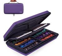 SIQUK Custodia per Dadi e Vassoio con Fessura Rimovibile - Supporto Organizer con Maniglia per DND e Altri Giochi da Tavolo RPG, Viola Puro