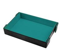 SIQUK Rettangolo Tavola per Dadi Vassoio per Dadi Magnetico PU e Velluto Tavola Dadi Pieghevole Dice Tray per DND RPG, Ciano