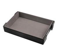 SIQUK Rettangolo Tavola per Dadi Vassoio per Dadi Magnetico PU e Velluto Tavola Dadi Pieghevole Dice Tray per DND RPG, Grigio