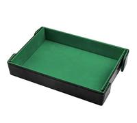 SIQUK Rettangolo Tavola per Dadi Vassoio per Dadi Magnetico PU e Velluto Tavola Dadi Pieghevole Dice Tray per DND RPG, Verde