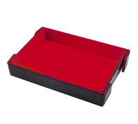 SIQUK Rettangolo Tavola per Dadi Vassoio per Dadi Magnetico PU e Velluto Tavola Dadi Pieghevole Dice Tray per DND RPG, Rosso
