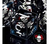 SIQUK Set di 7 dadi DND dadi da gioco Liquid Core dadi poliedrici con confezione regalo per dungeons e dragons RPG MTG