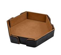 SIQUK Tavola per Dadi Magnetico Vassoio per Dadi Pieghevole Esagono Dice Tray, Cammello
