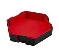 SIQUK Tavola per Dadi Magnetico Vassoio per Dadi Pieghevole Esagono Dice Tray, Rosso