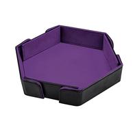 SIQUK Tavola per Dadi Magnetico Vassoio per Dadi Pieghevole Esagono Dice Tray, Viola
