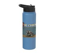 Sir Ching Ricerca Cavaliere Medievale Meme Renaissance Joke Stainless Steel Insulated Water Bottle