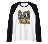 Sir Ching Ritter Detektiv mit Lupe Hema Buhurt Larp Maglia con Maniche Raglan