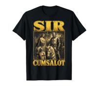 Sir Cumsalot Knight Funny Meme Bootleg Graphic Y2K Maglietta