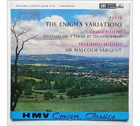 Sir Edward Elgar, Ralph Vaughan Williams, Philharmonia Orchestra, Sir Malcolm Sargent - Sir Edward Elgar , Ralph Vaughan Williams , Philharmonia Orchestra , Sir Malcolm Sargent - Enigma Variations / Fantasia On A Theme By Thomas Tallis - His Master's Voice - XLP 20007