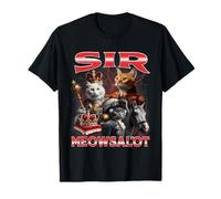Sir Meowsalot Funny Cat Medieval Cats Kitten Meme Bootleg Maglietta