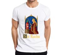 Sir Racha Sriracha Hot Sauce Statement - Maglietta da uomo, bianco, 3XL