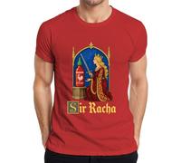 Sir Racha Sriracha Hot Sauce Statement - Maglietta da uomo, Colore: rosso, M