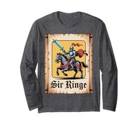 Sir Ringe Divertente Cavaliere Medievale Gioco di Parole Maglia a Manica
