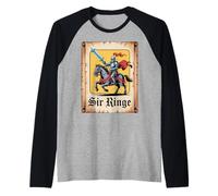 Sir Ringe Divertente Cavaliere Medievale Gioco di Parole Maglia con Maniche Raglan