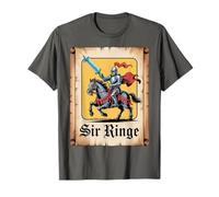 Sir Ringe Divertente Cavaliere Medievale Gioco di Parole Maglietta